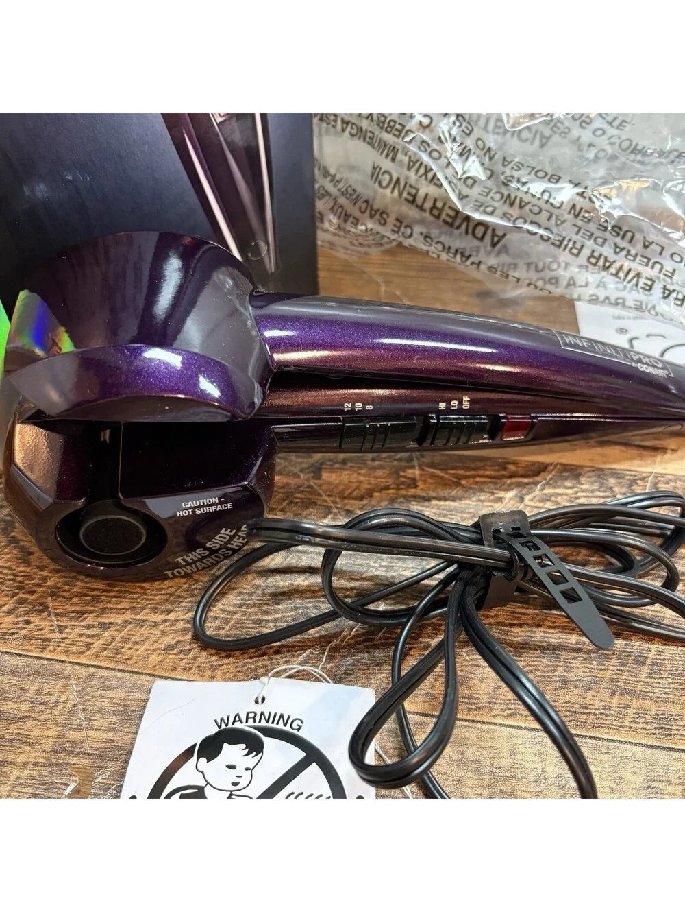 NEW Conair Infiniti Pro Curl Secret - Purple - 1 inch Tourmaline Ceramic CD203N